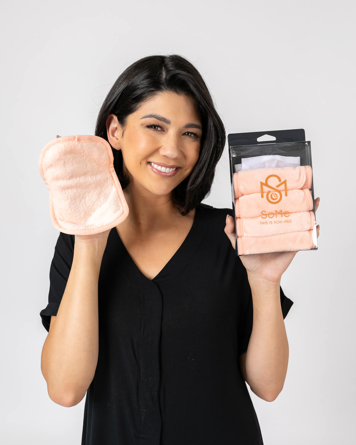 Plush Terry Cloth Pink Washcloth Set of 5