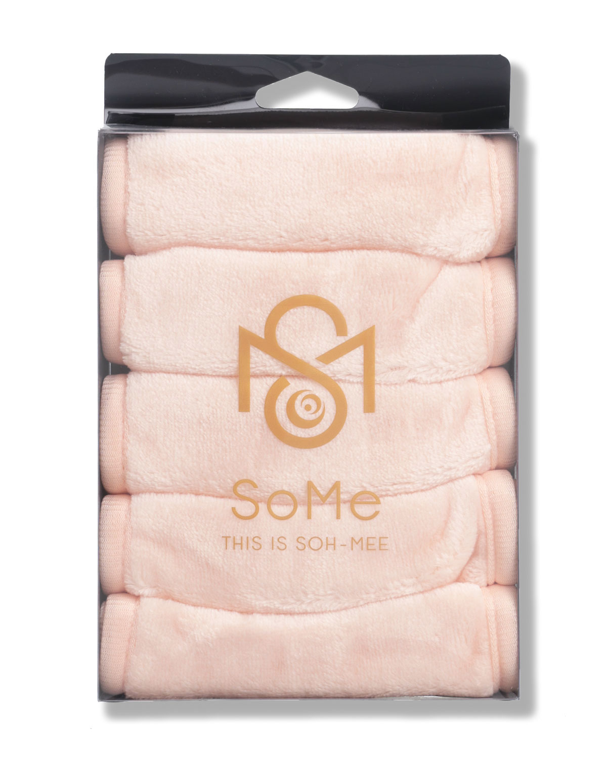 Plush Terry Cloth Pink Washcloth Set of 5